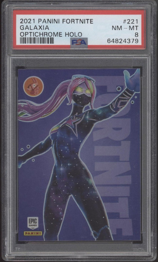 Galaxia 2021 Panini Fortnite Optichrome Holo #221 PSA 8 - Collector Store LLC