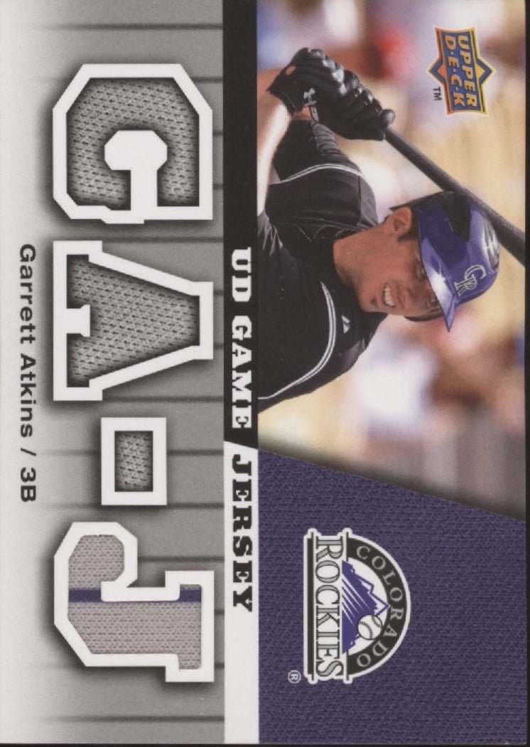 Garrett Atkins 2009 Upper Deck Series 1 Game Jersey Swatch #GJ - GA - Collector Store LLC