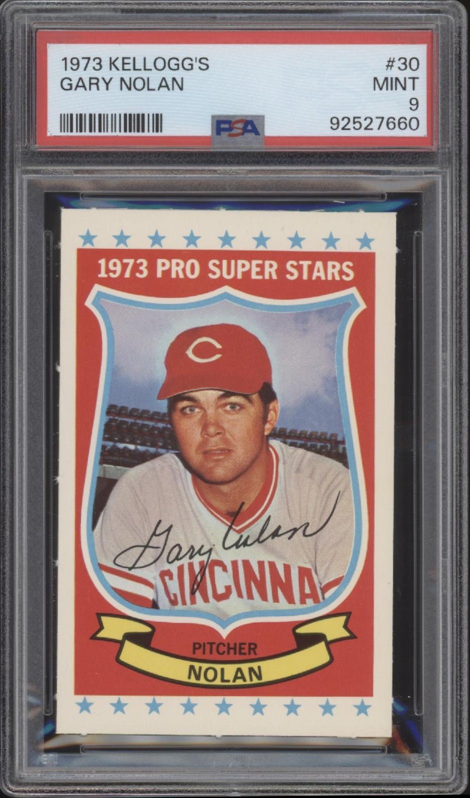 Gary Nolan 1973 Kellogg's #30 PSA 9 - Collector Store LLC