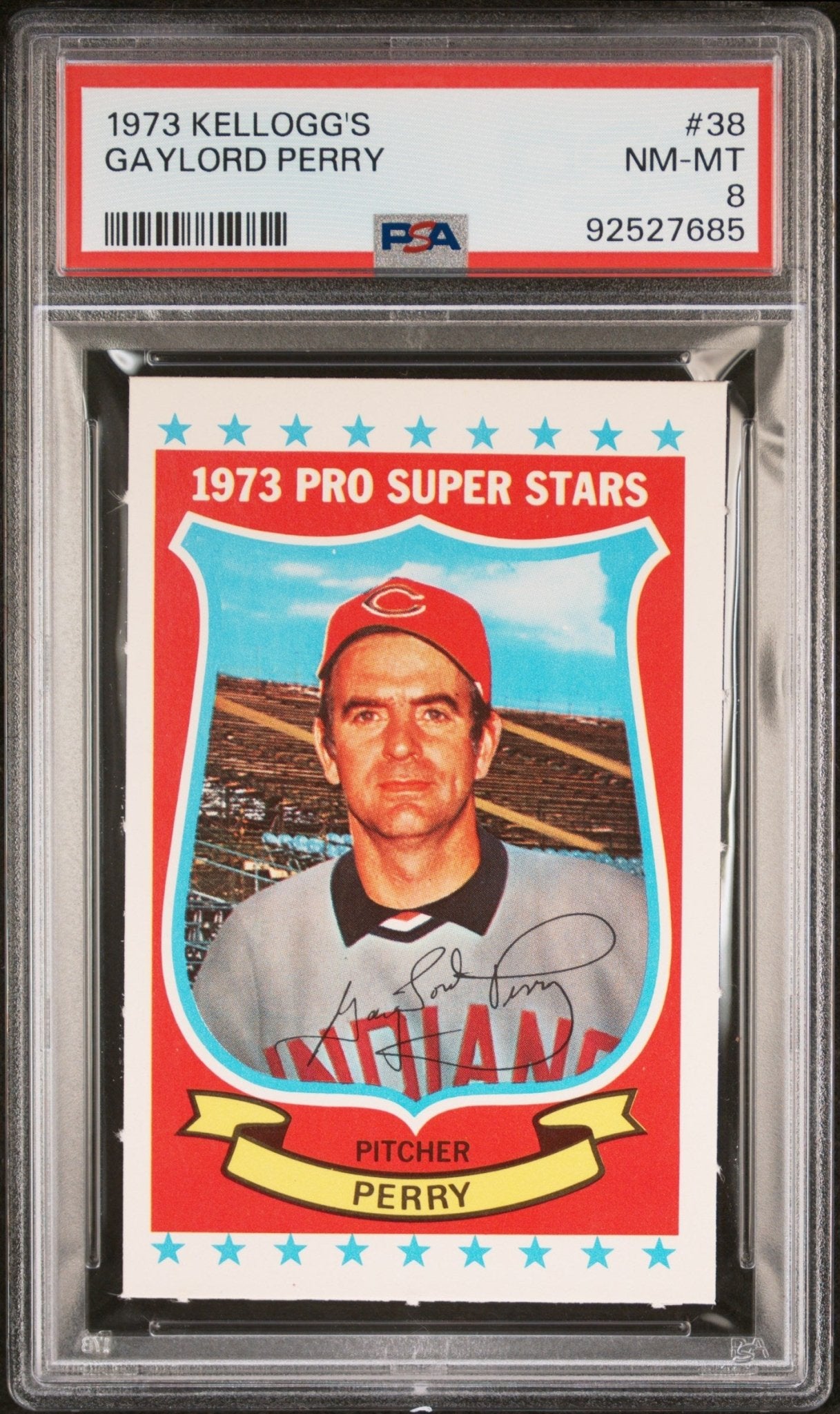 Gaylord Perry 1973 Kellogg's #38 PSA 8 - Collector Store LLC
