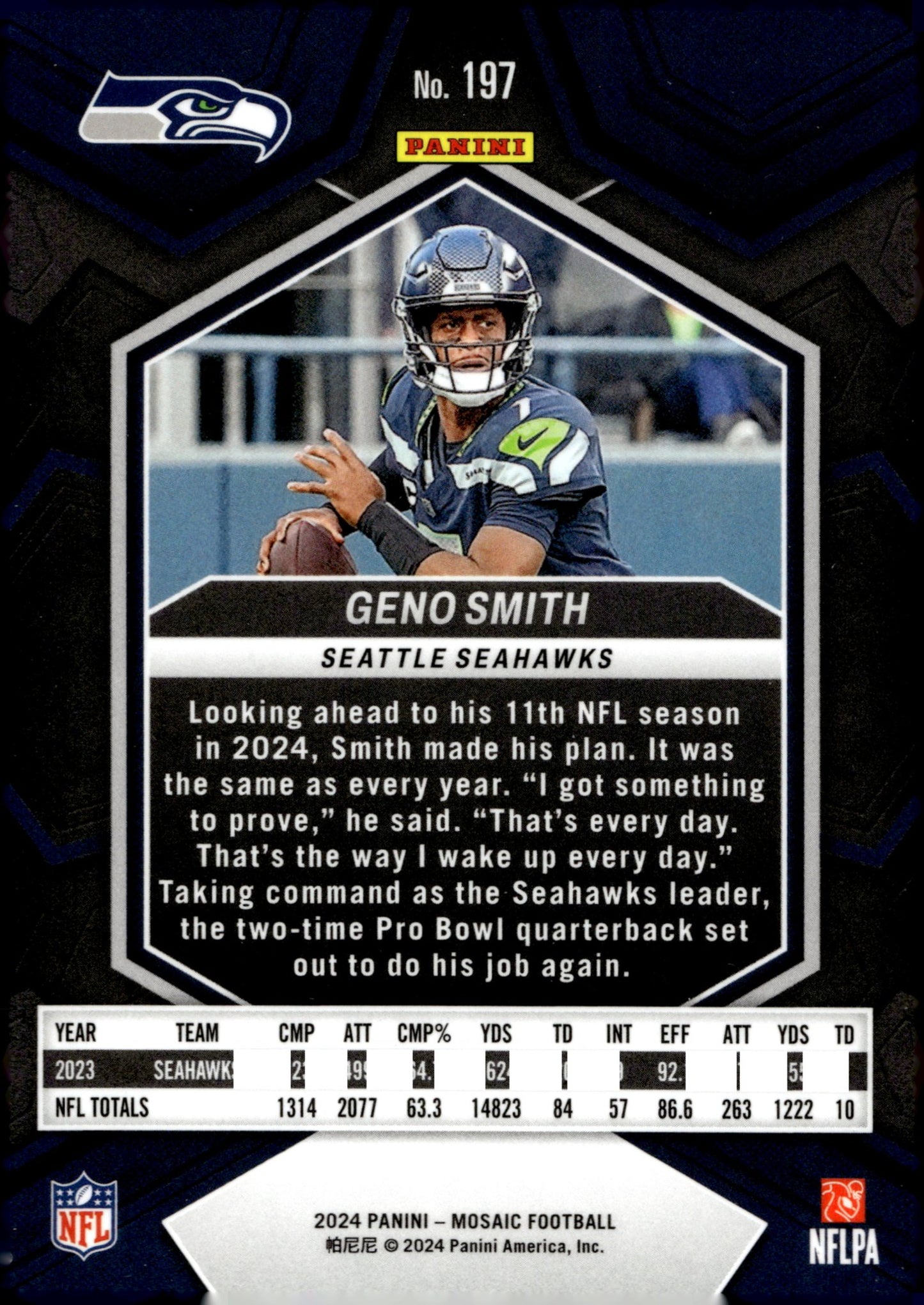 Geno Smith 2024 Panini Mosaic #197 - Collector Store LLC