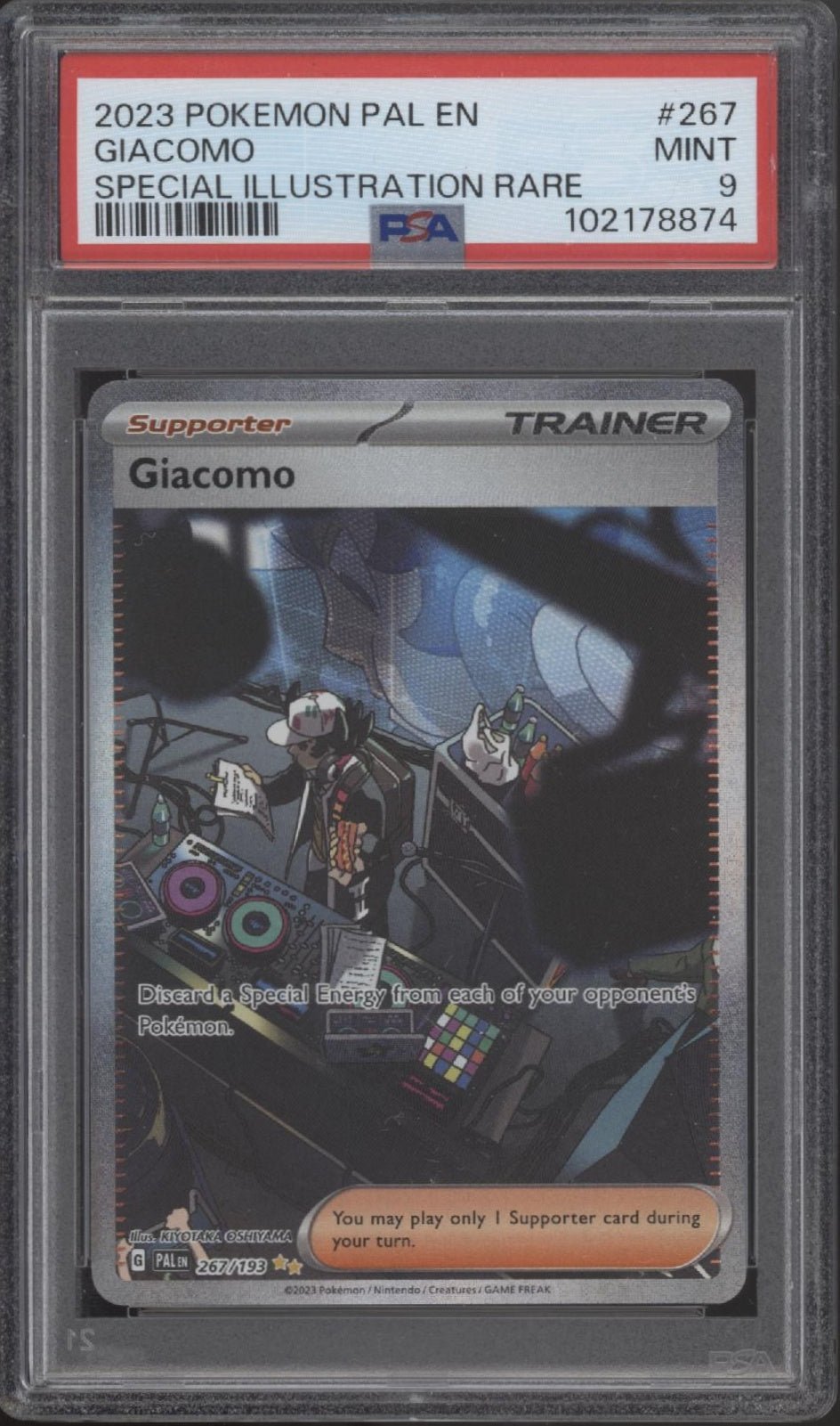 Giacomo Pokemon Paldean Fates Special Illustration Rare #267 PSA 9 - Collector Store LLC