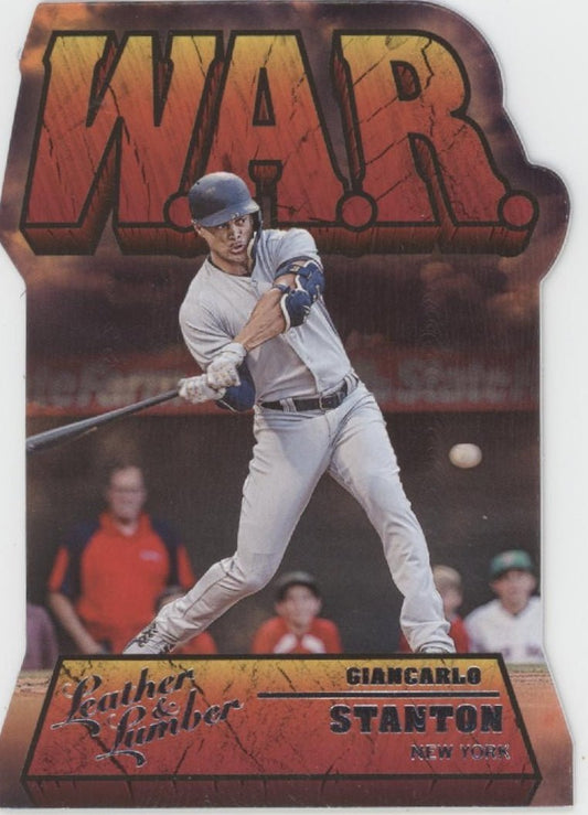 Giancarlo Stanton 2019 Panini Leather & Lumber Die - Cut W.A.R. #WAR - 7 - Collector Store LLC