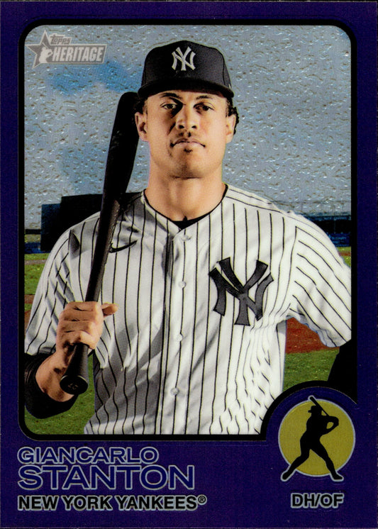 Giancarlo Stanton 2022 Topps Chrome Heritage Purple Refractor #225 - Collector Store LLC