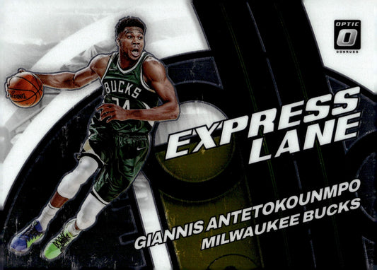 Giannis Antetokounmpo 2021 - 22 Panini Donruss Optic Express Lane #3 - Collector Store LLC