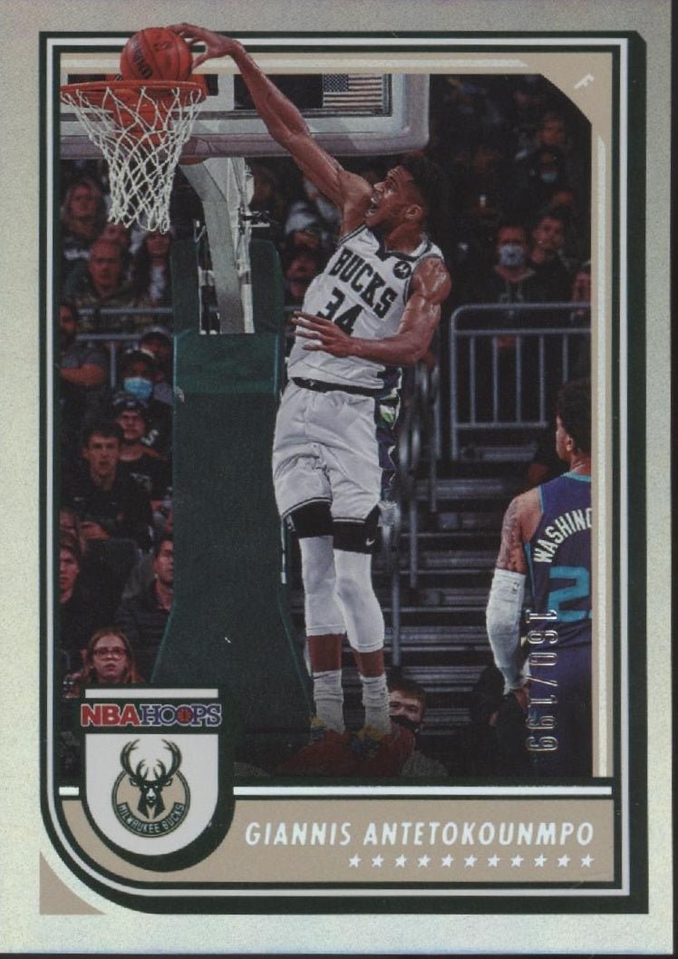 Giannis Antetokounmpo 2022 - 23 Panini Hoops Silver 160/199 44 - Collector Store LLC