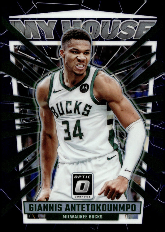 Giannis Antetokounmpo 2023 - 24 Panini Donruss Optic My House Purple Prizm #11 #2 - Collector Store LLC