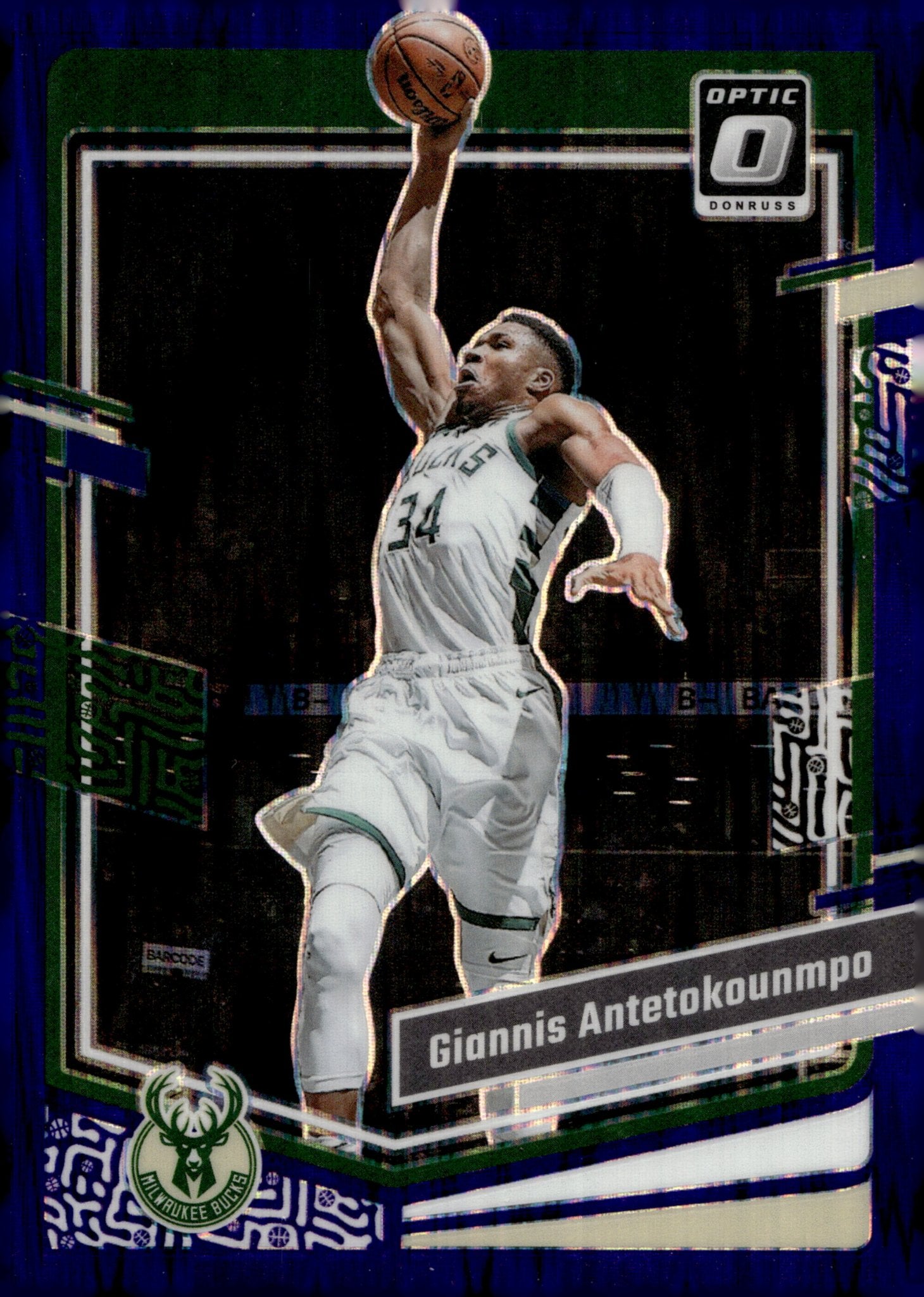 Giannis Antetokounmpo 2023 - 24 Panini Donruss Optic Purple Shimmer Prizm #53 - Collector Store LLC