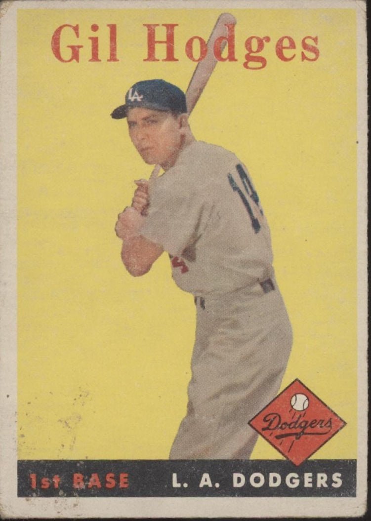 Gil Hodges 1958 Topps #162 Los Angeles Dodgers VG - Collector Store LLC