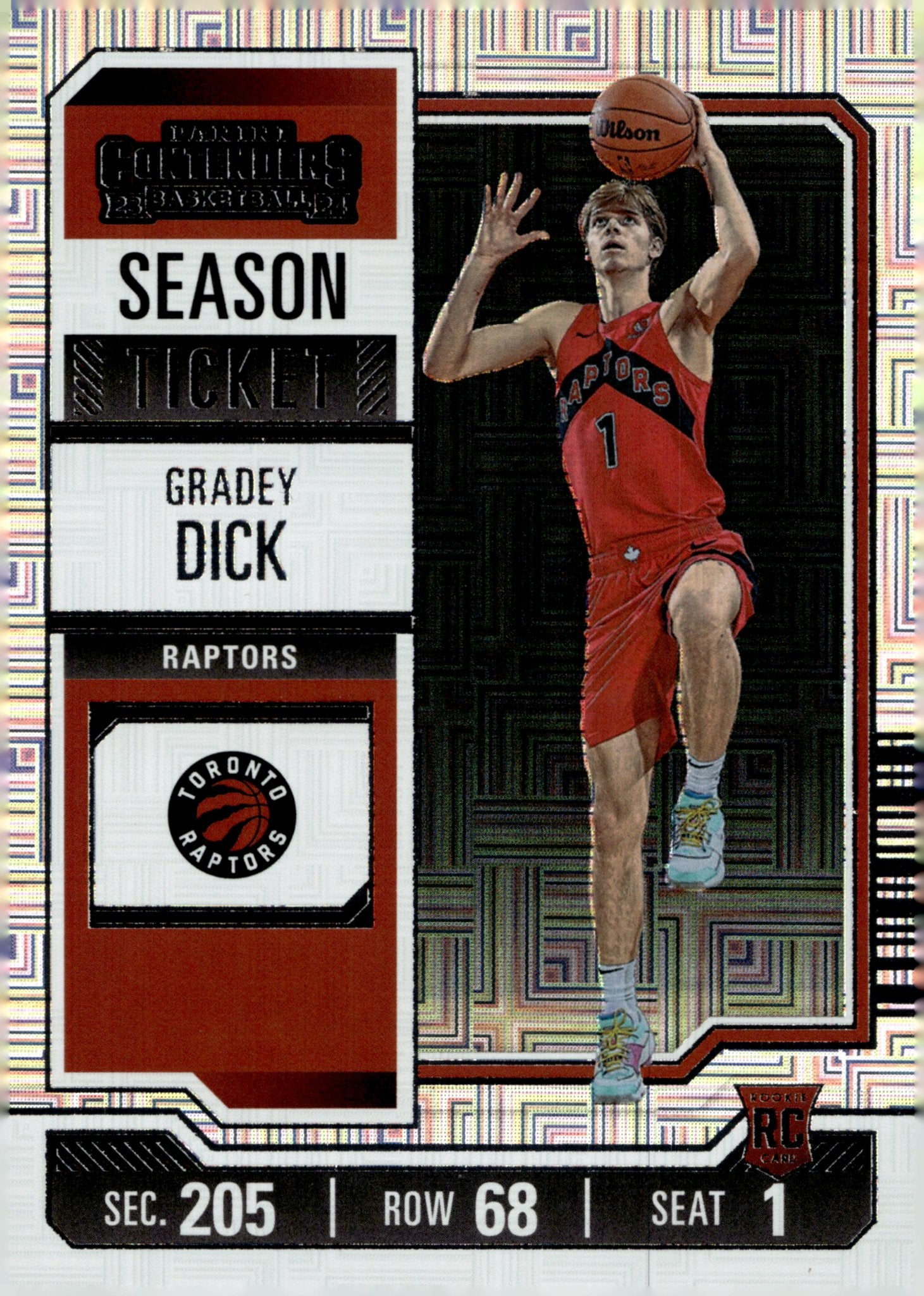 Grady Dick 2023 - 24 Panini Contenders Season Ticket Mojo Holo RC #71 - Collector Store LLC