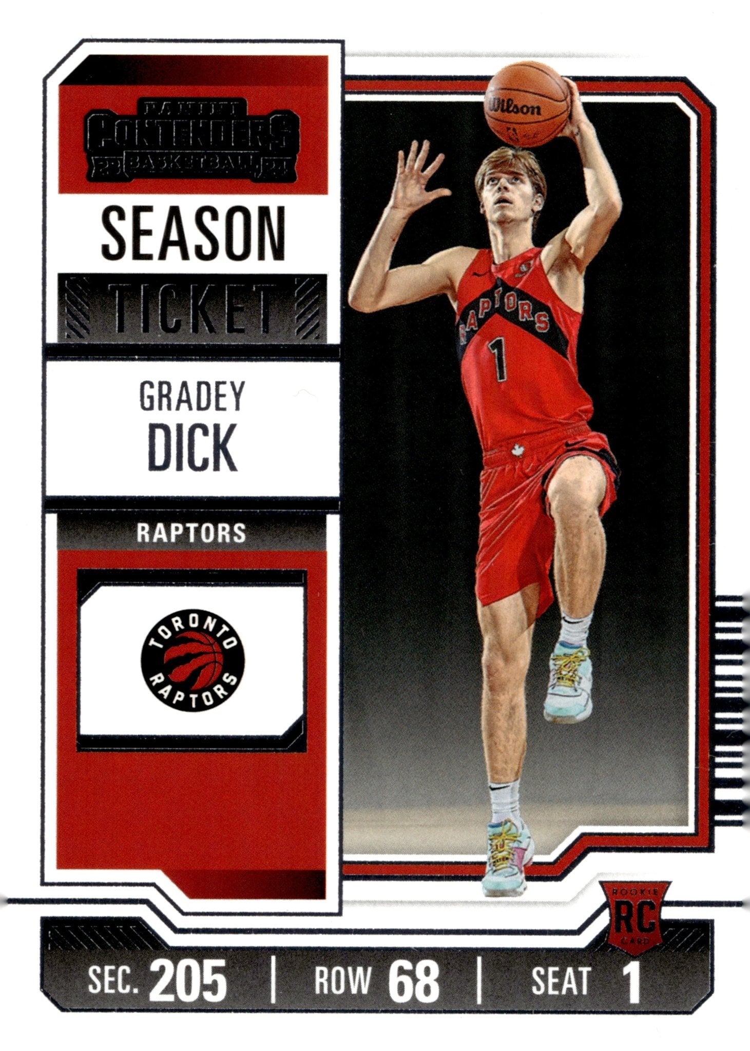 Grady Dick 2023 - 24 Panini Contenders Season Ticket RC #71 - Collector Store LLC