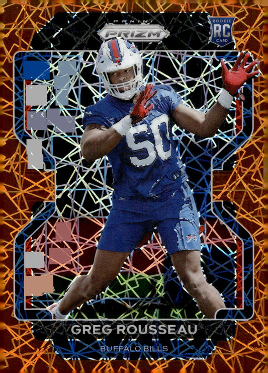 Greg Rousseau 2021 Panini Prizm Orange Lazer Prizm RC #434 - Collector Store LLC