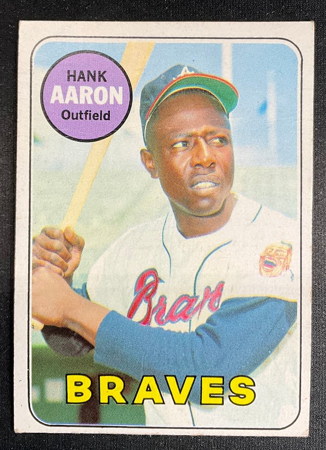 Hank Aaron 1969 Topps #100 Atlanta Braves VG - EX - Collector Store LLC