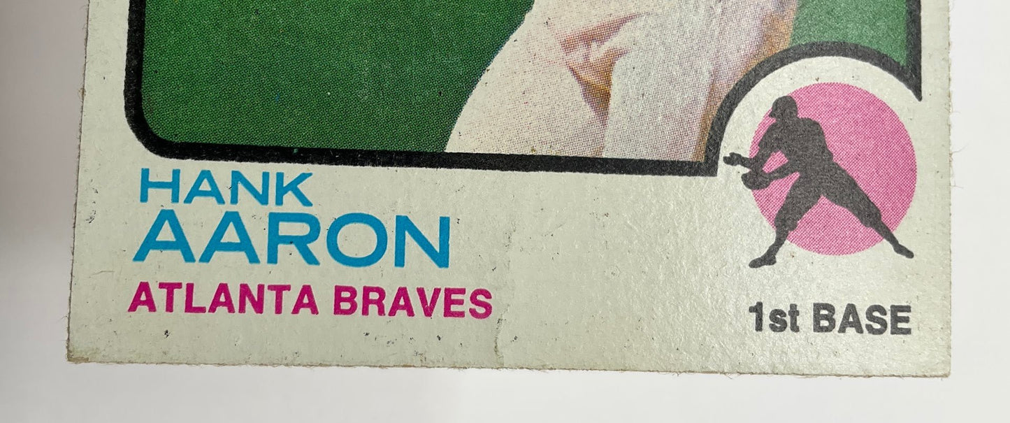 Hank Aaron 1973 Topps #100 Atlanta Braves VG - EX - Collector Store LLC