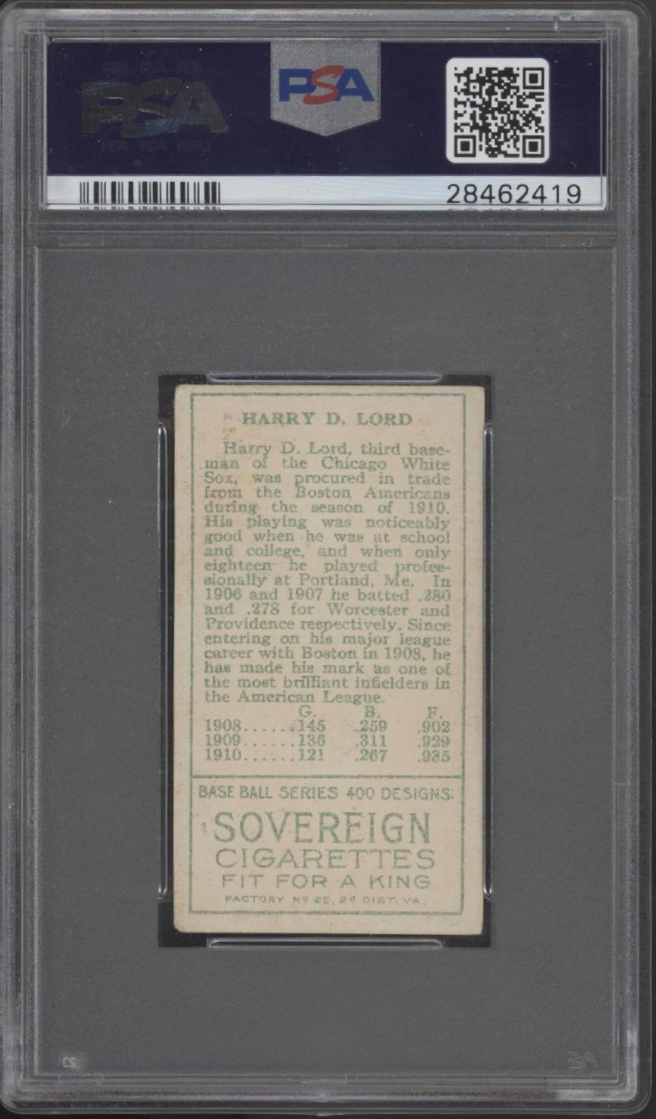 Harry Lord T205 Gold Border PSA 4 - Collector Store LLC