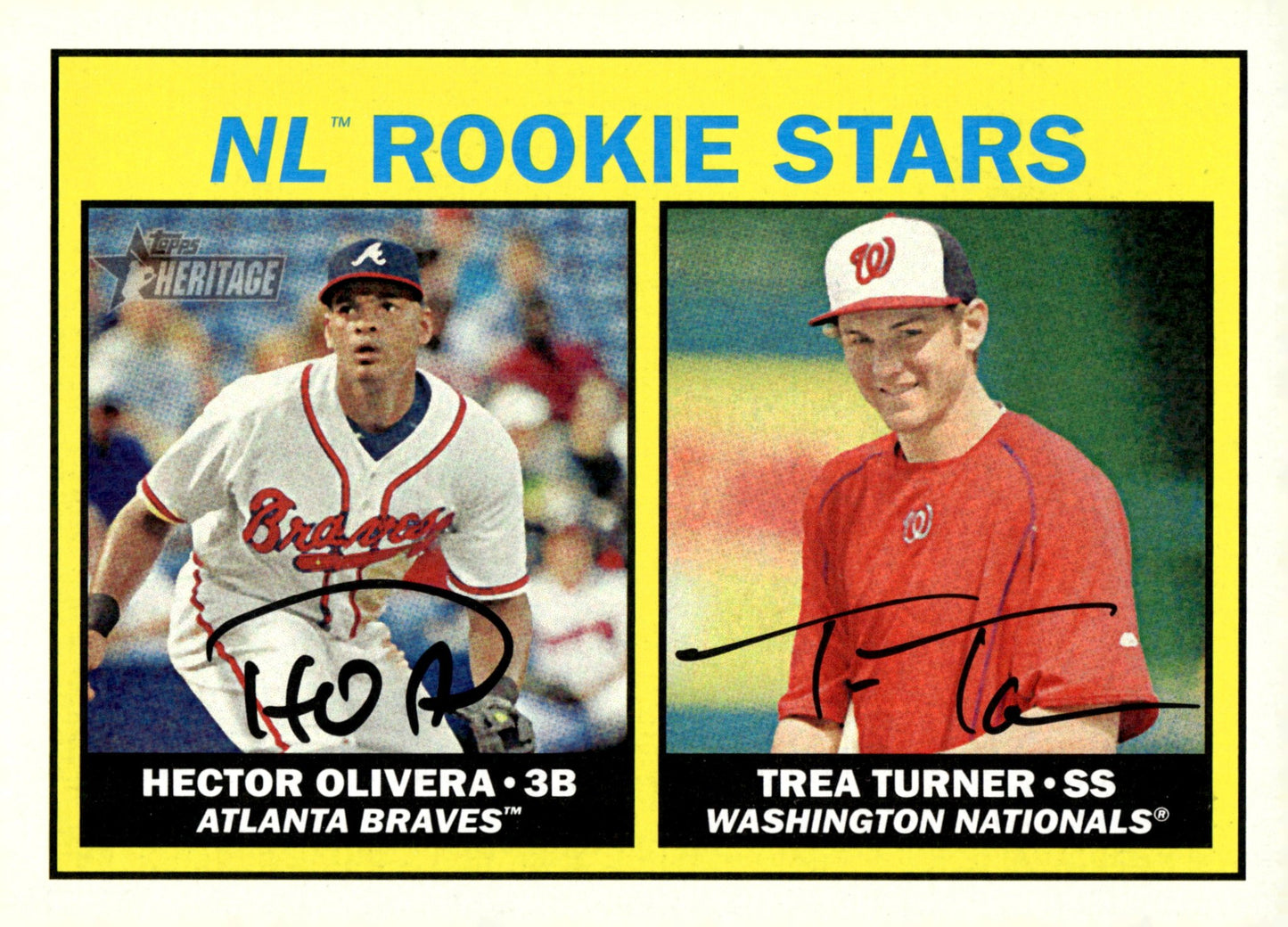 Hector Olivera / Trea Turner 2016 Topps Heritage NL Rookie Stars RC 180 - Collector Store LLC