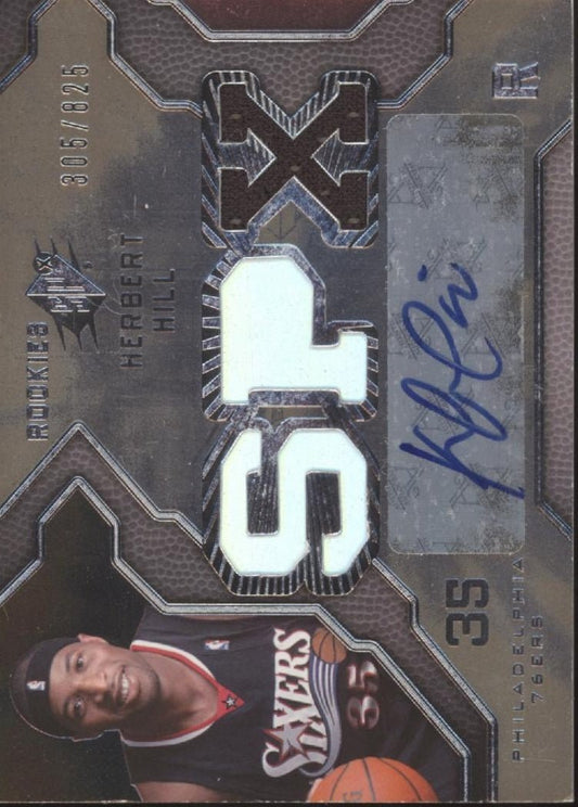 Herbert Hill 2007 - 08 Upper Deck SPX Swatch RC Auto 305/825 #132 - Collector Store LLC