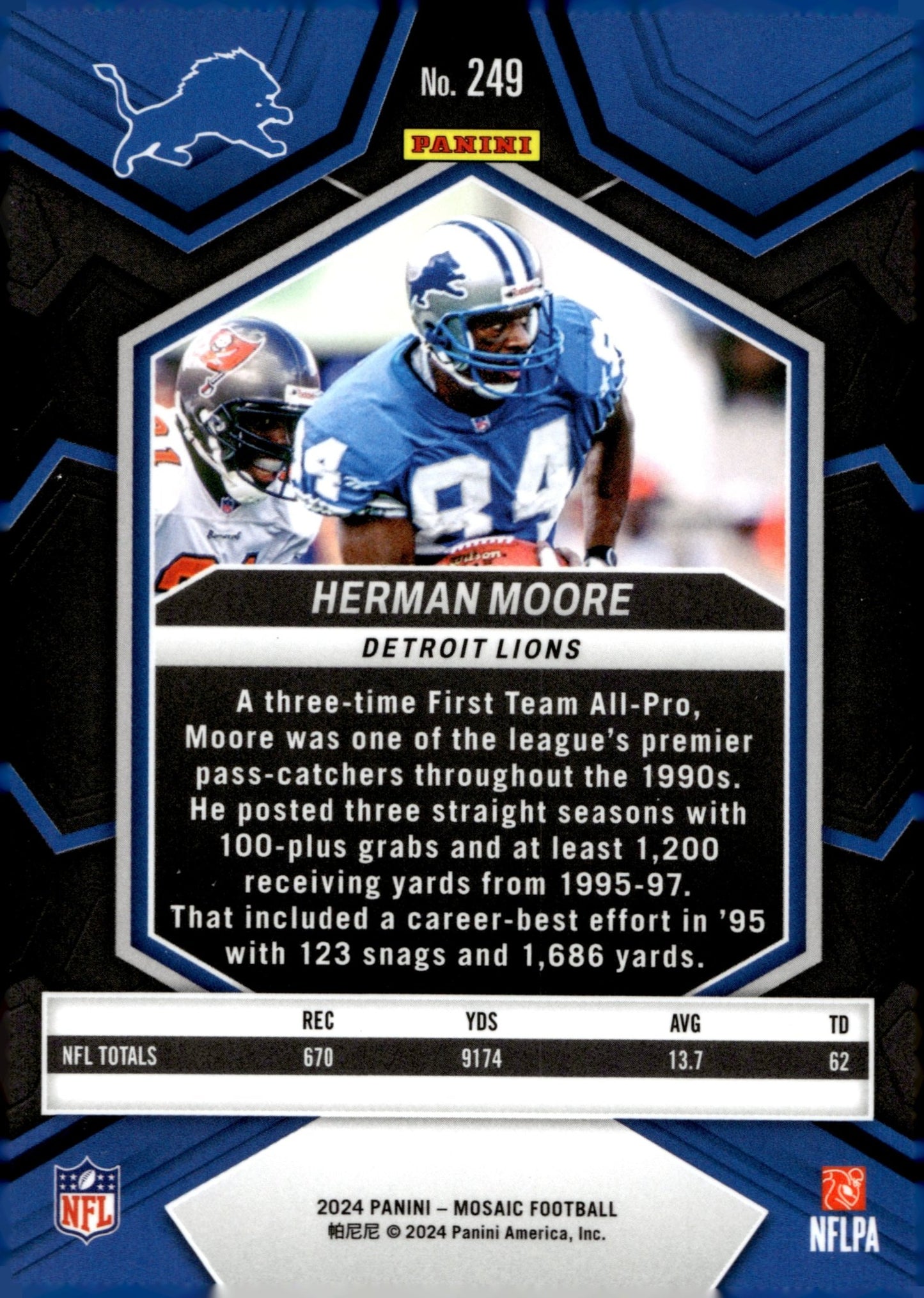 Herman Moore 2024 Panini Mosaic #249 - Collector Store LLC