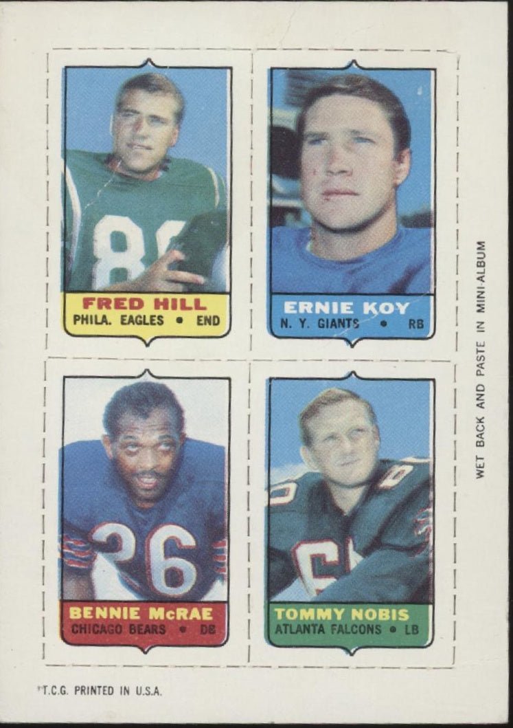 Hill / Koy / McRae / Nobis 1969 Topps Four - in - One #22 GD - Collector Store LLC
