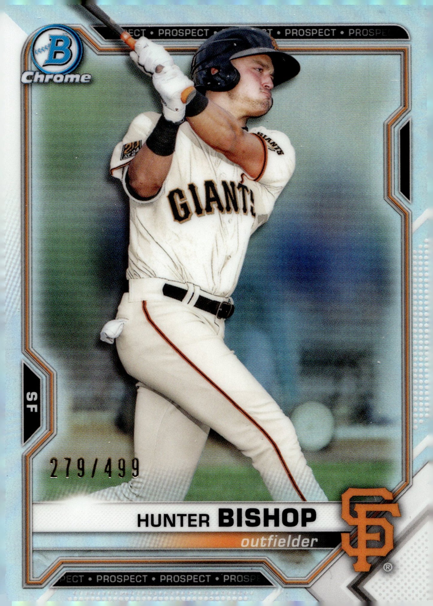 Hunter Bishop 2021 Bowman Chrome Prospect Refractor 279/499 BCP - 18 - Collector Store LLC