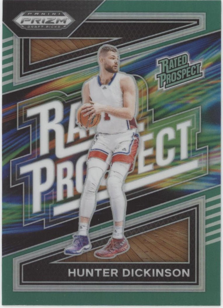 Hunter Dickinson 2024 Panini Prizm Draft Picks Rated Prospects Green Prizm #5 - Collector Store LLC
