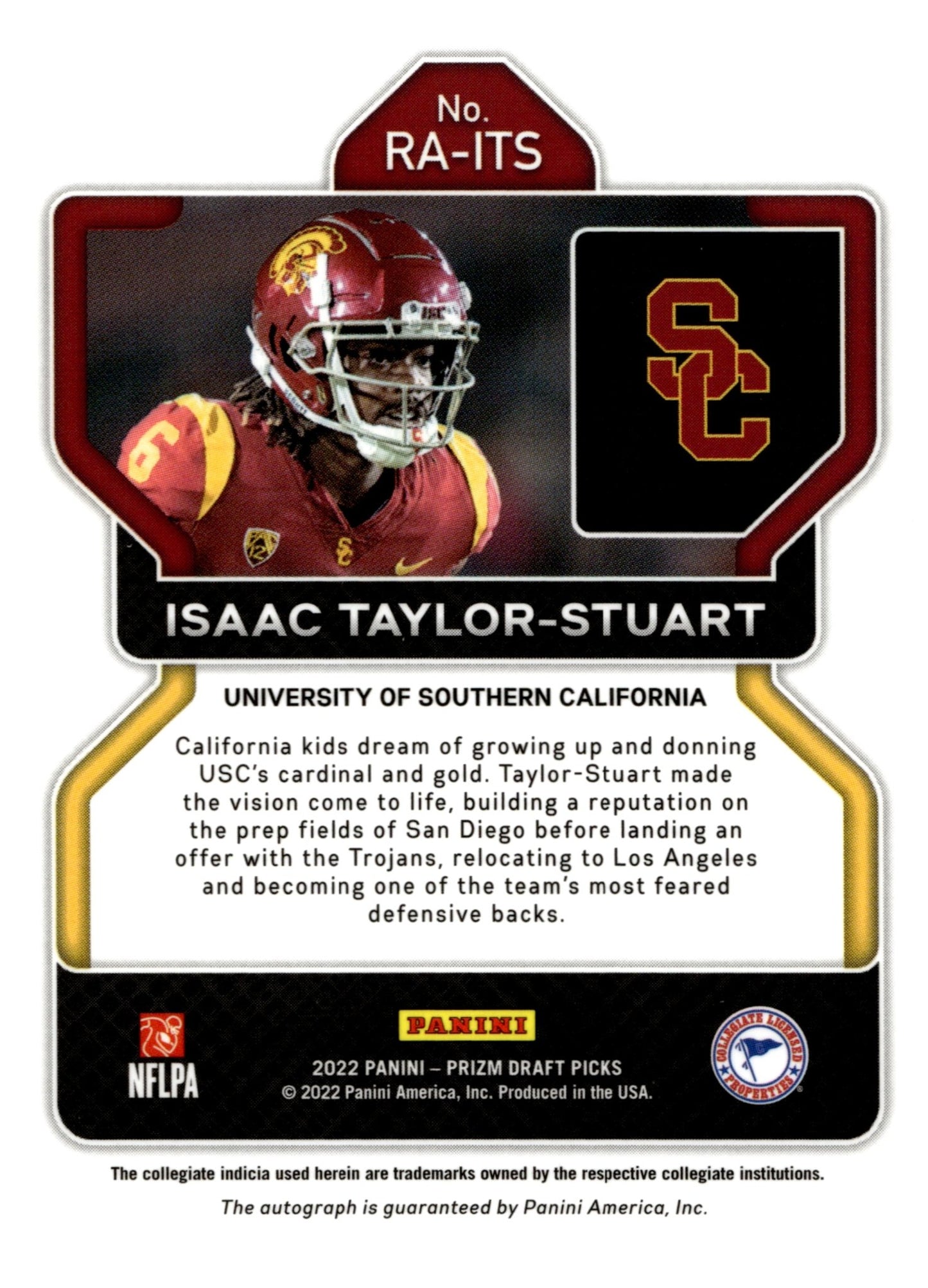 Isaac Taylor - Stuart 2022 Panini Prizm Draft Picks Auto #RA - ITS - Collector Store LLC
