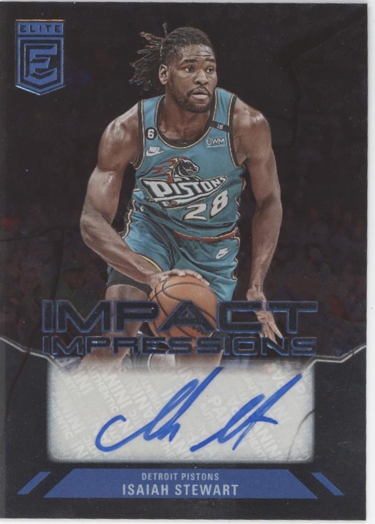 Isaiah Stewart 2023 - 24 Panini Donruss Elite Impact Impressions Auto #II - ISD - Collector Store LLC