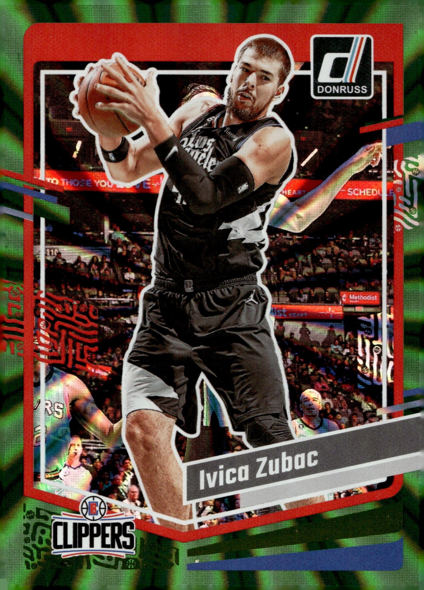 Ivica Zubac 2023 - 24 Panini Donruss Green Laser #107 - Collector Store LLC