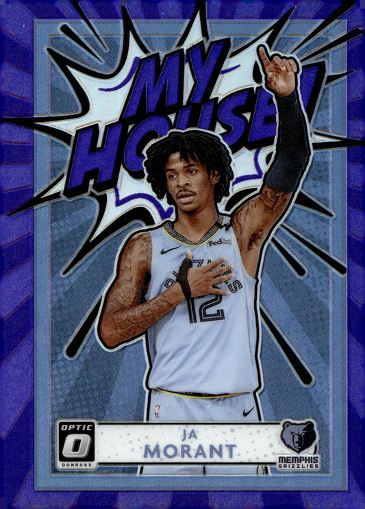 Ja Morant 2020 - 21 Panini Donruss Optic My House Purple Prizm #3 - Collector Store LLC
