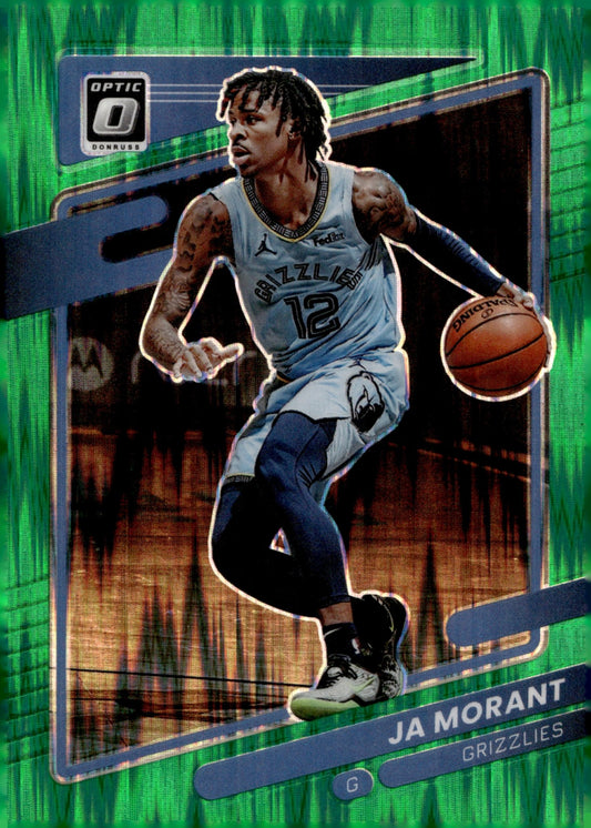 Ja Morant 2021 - 22 Panini Donruss Optic Green Shimmer Prizm #144 - Collector Store LLC