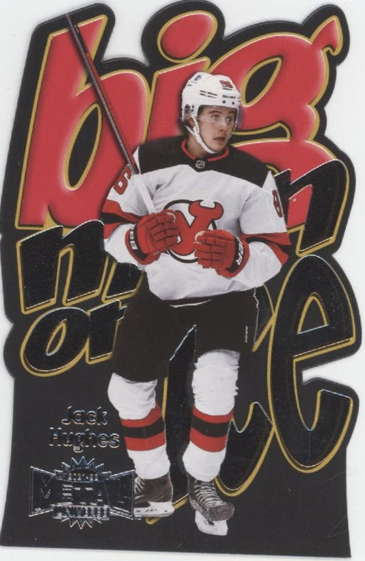 Jack Hughes 2021 - 22 Skybox Metal Universe Big Man on Ice Die - Cut #BM - 18 - Collector Store LLC
