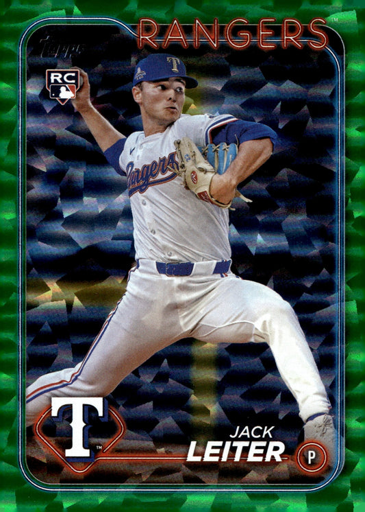 Jack Leiter 2024 Topps Update Series Green Foilboard RC 487/499 #US156 - Collector Store LLC