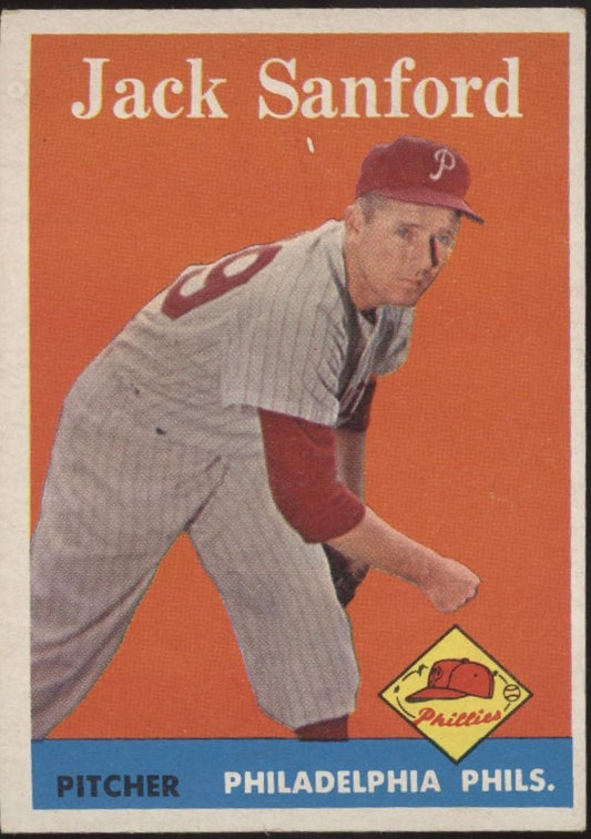 Jack Sanford 1958 Topps #264 Philadelphia Phillies EX - Collector Store LLC