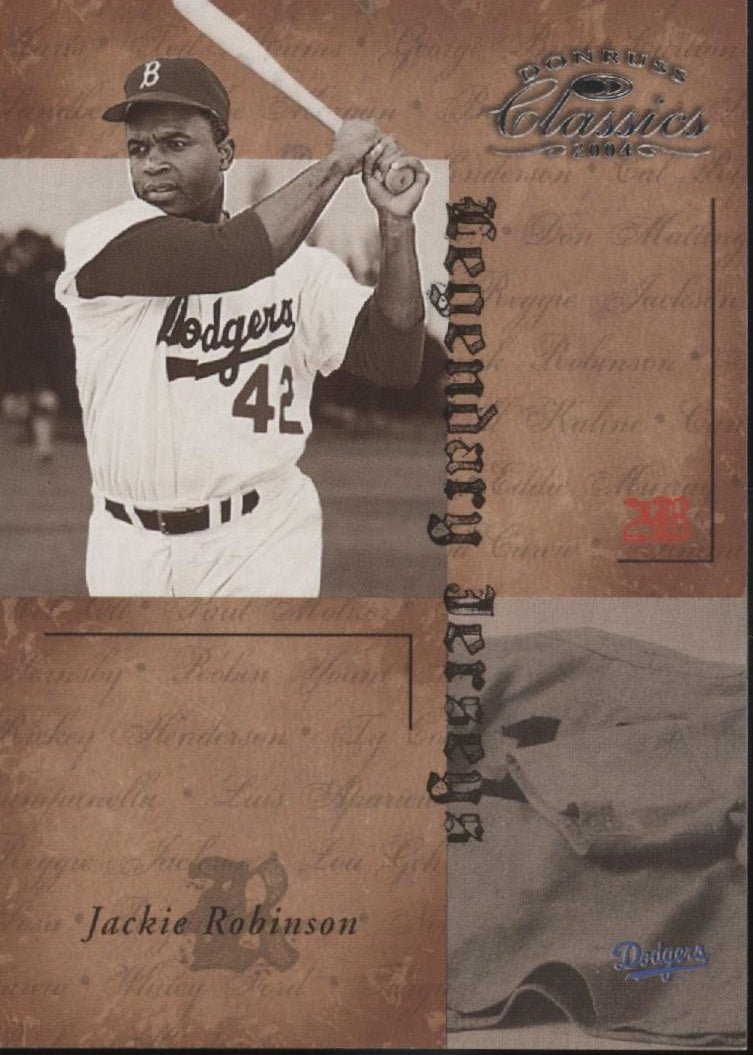 Jackie Robinson 2004 Donruss Classics Legendary Jerseys 468/500 #LJ - 41 - Collector Store LLC