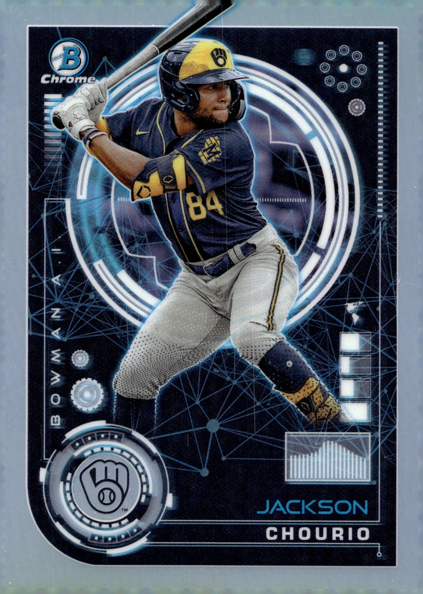 Jackson Chourio 2024 Bowman Chrome AI Refractor BAI - 16 - Collector Store LLC