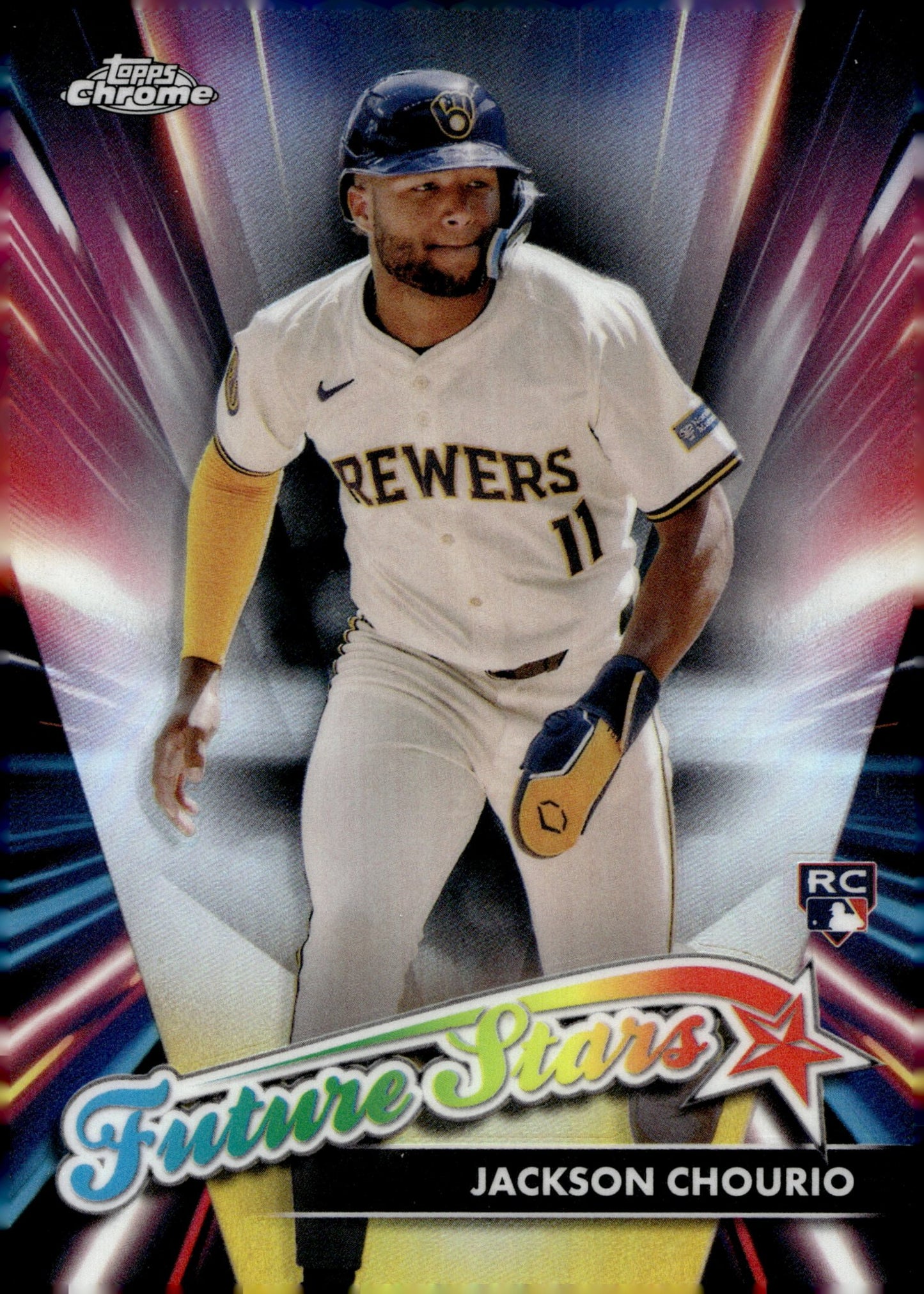 Jackson Chourio 2024 Topps Chrome Future Stars Refractor RC FSU - 16 3 - Collector Store LLC