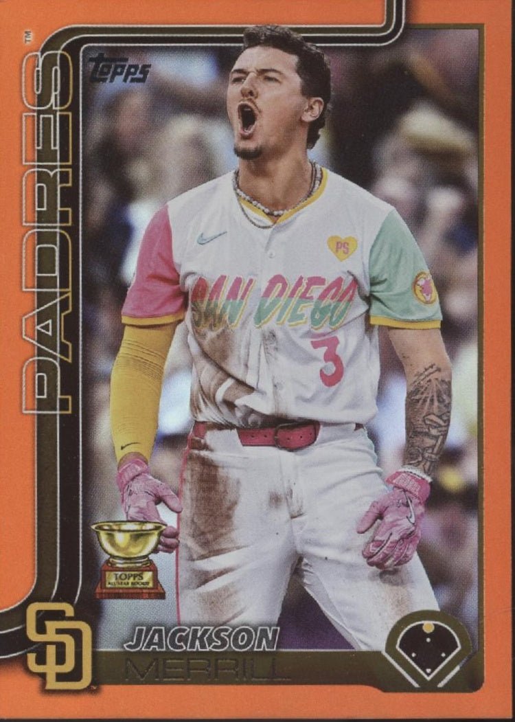 Jackson Merrill 2025 Topps Series 1 Orange Holo 03/25 125 - Collector Store LLC