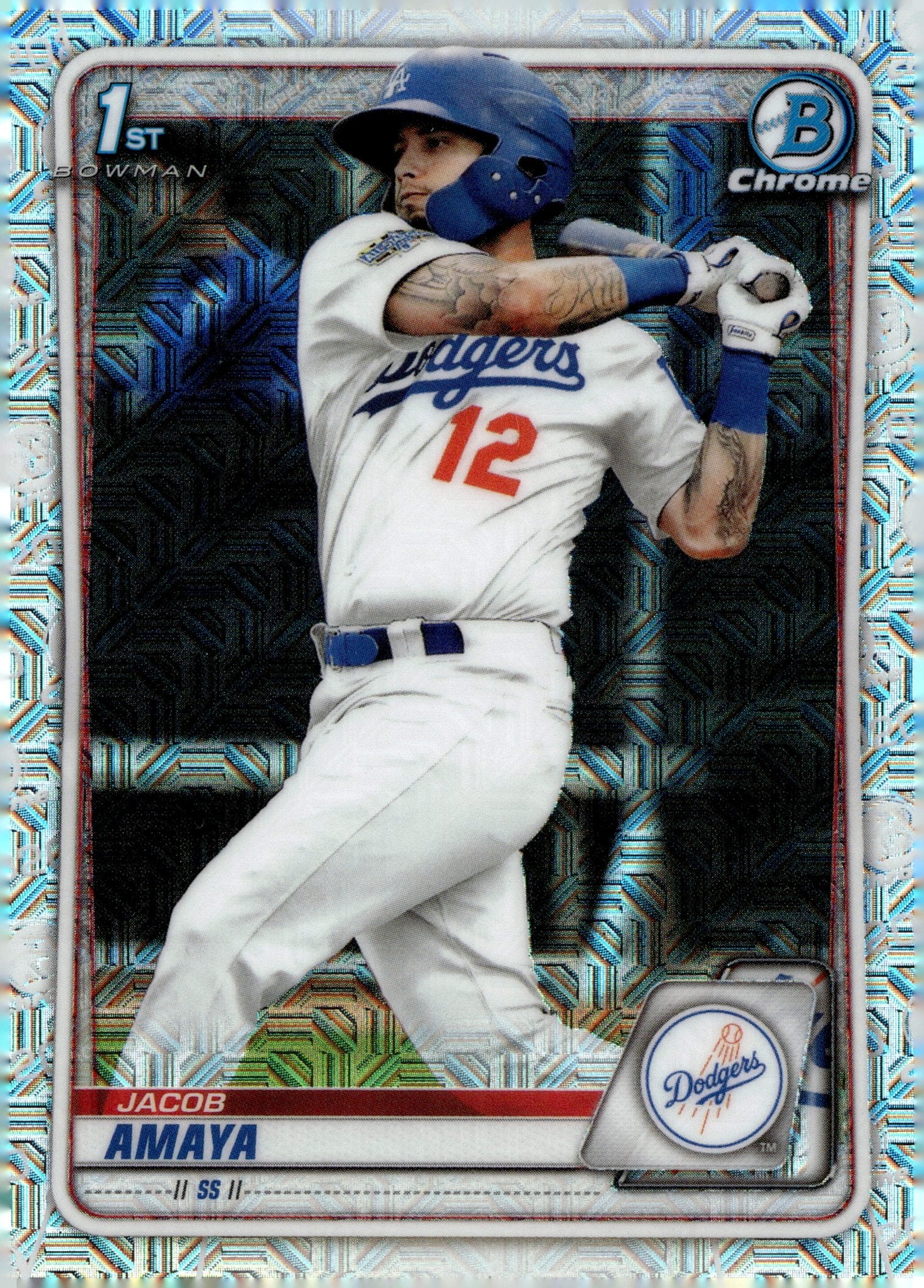 Jacob Amaya 2020 Bowman Chrome Mojo Refractor BCP - 3 1 - Collector Store LLC