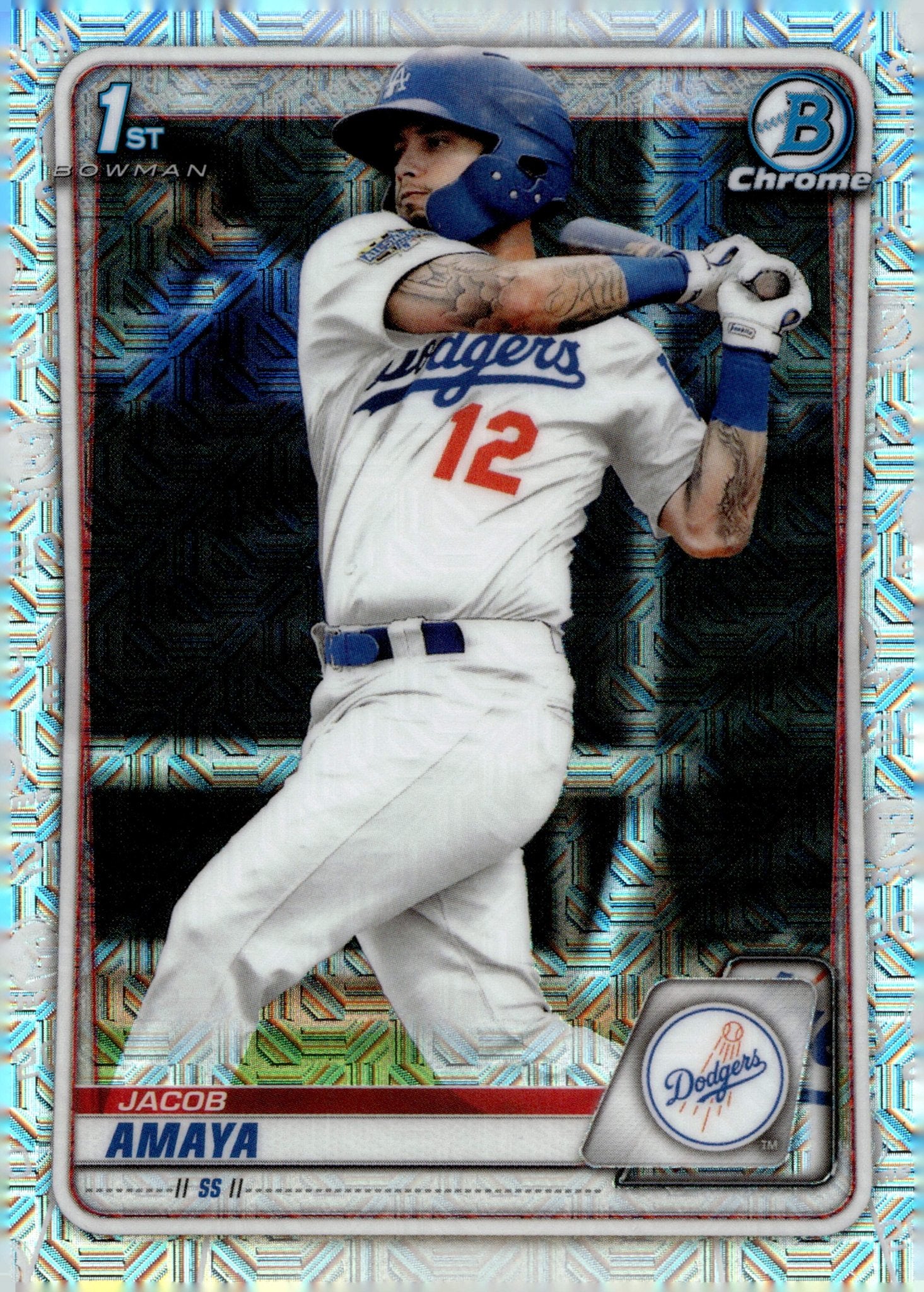 Jacob Amaya 2020 Bowman Chrome Mojo Refractor BCP - 3 4 - Collector Store LLC