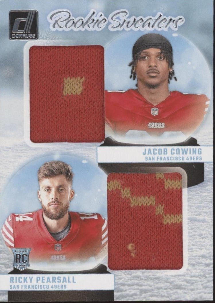 Jacob Cowing / Pearsall 2024 Panini Donruss Rookie Sweaters Swatches RC RHD - SF - Collector Store LLC