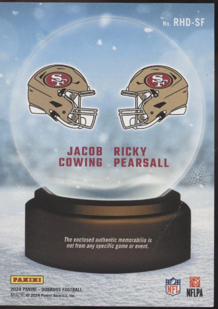 Jacob Cowing / Pearsall 2024 Panini Donruss Rookie Sweaters Swatches RC RHD - SF - Collector Store LLC