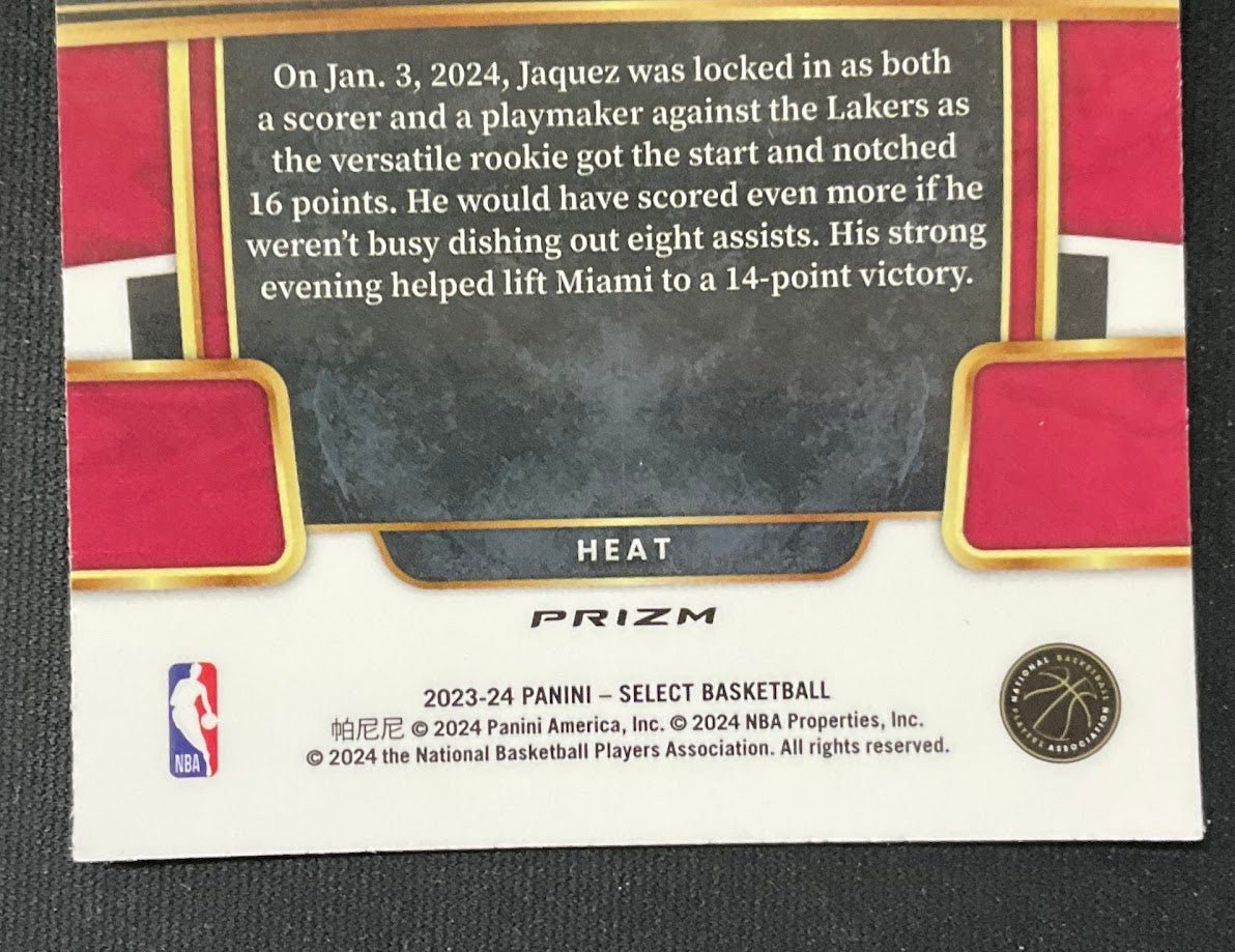 Jaime Jaquez Jr. 2023 - 24 Panini Select Tiger Prizm RC #100 - Collector Store LLC