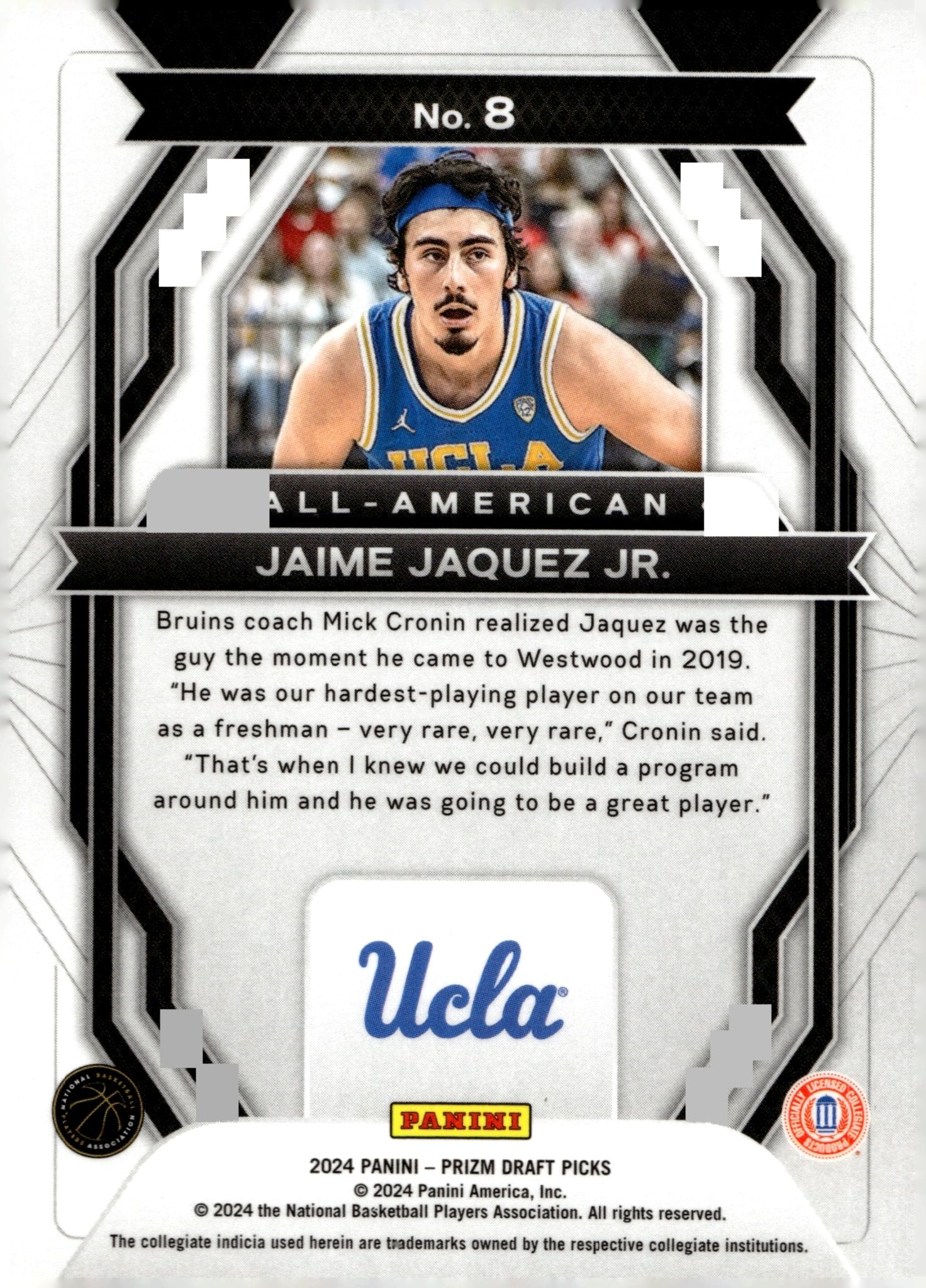 Jaime Jaquez Jr. 2024 Panini Prizm Draft Picks All American #8 - Collector Store LLC