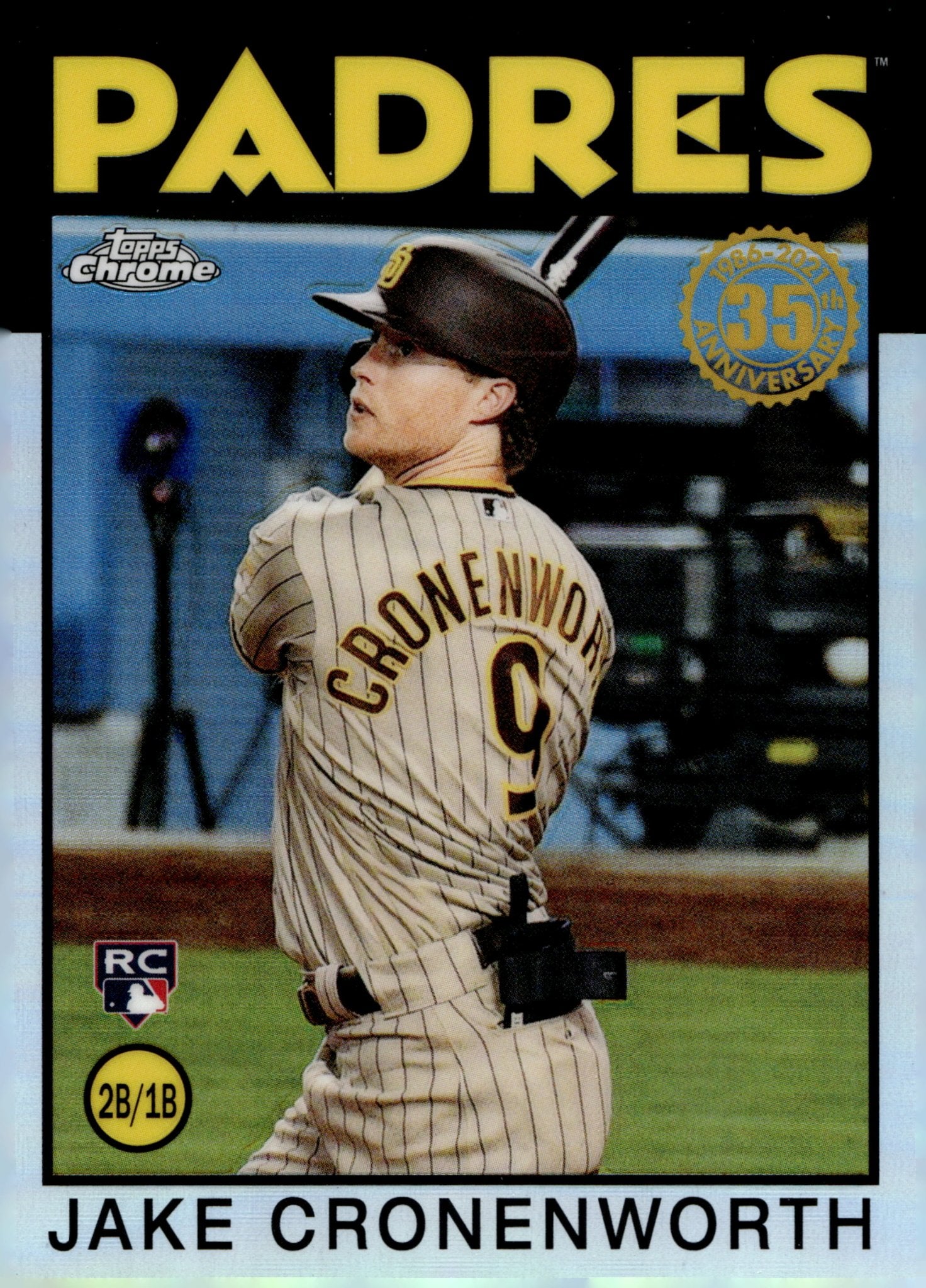 Jake Cronenworth 2021 Topps Chrome 35th Anniversary Refractor RC #86BC - 18 #3 - Collector Store LLC