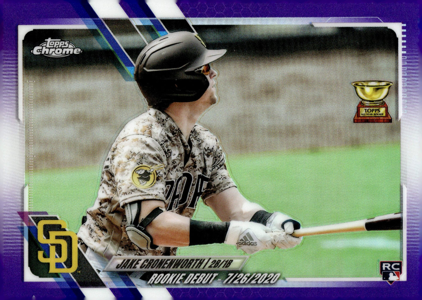 Jake Cronenworth 2021 Topps Chrome Update Series Debut Purple Refractor RC #1 - Collector Store LLC