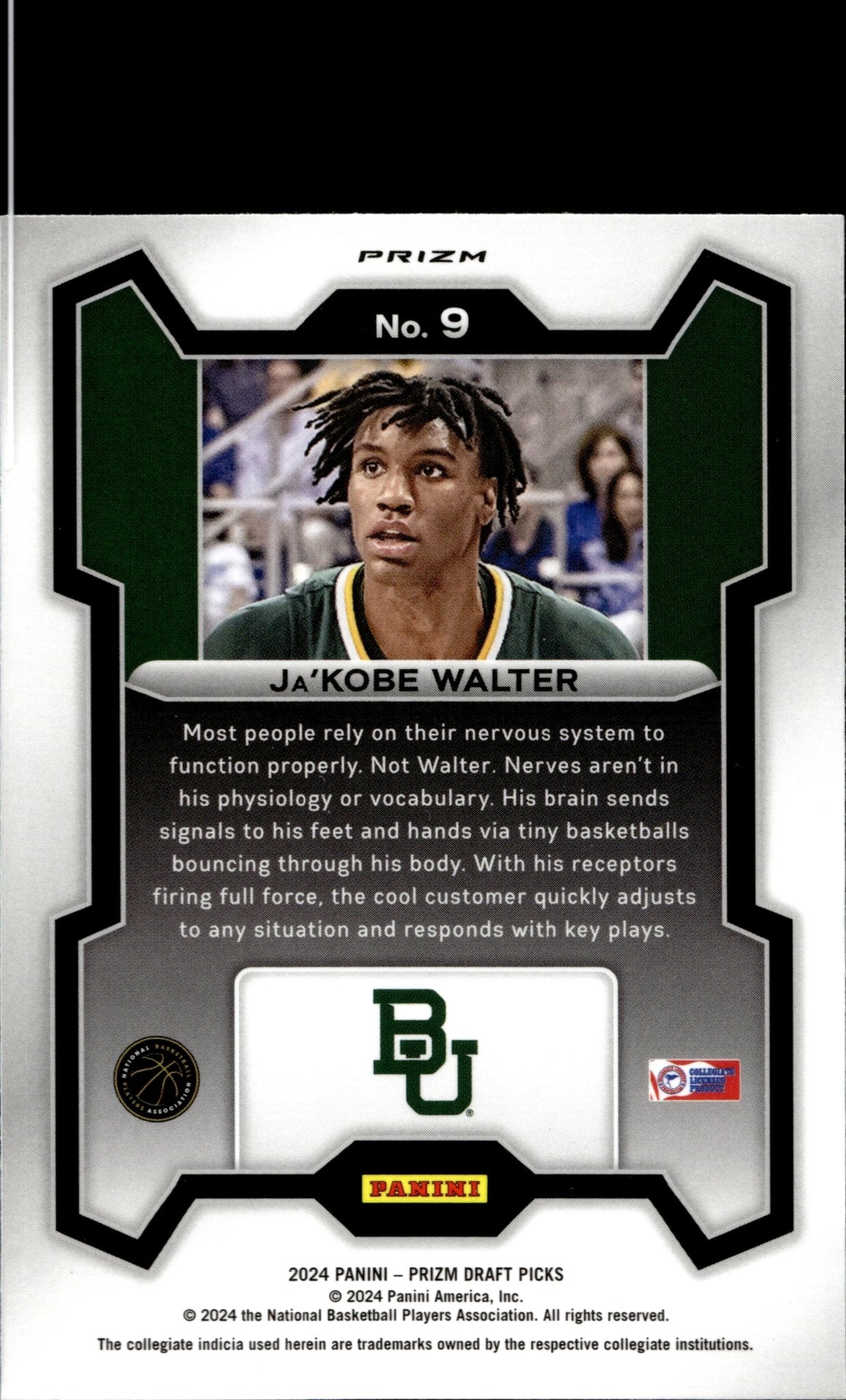 Ja'Kobe Walter 2024 Panini Prizm Draft Picks Prizm RC #9 - Collector Store LLC