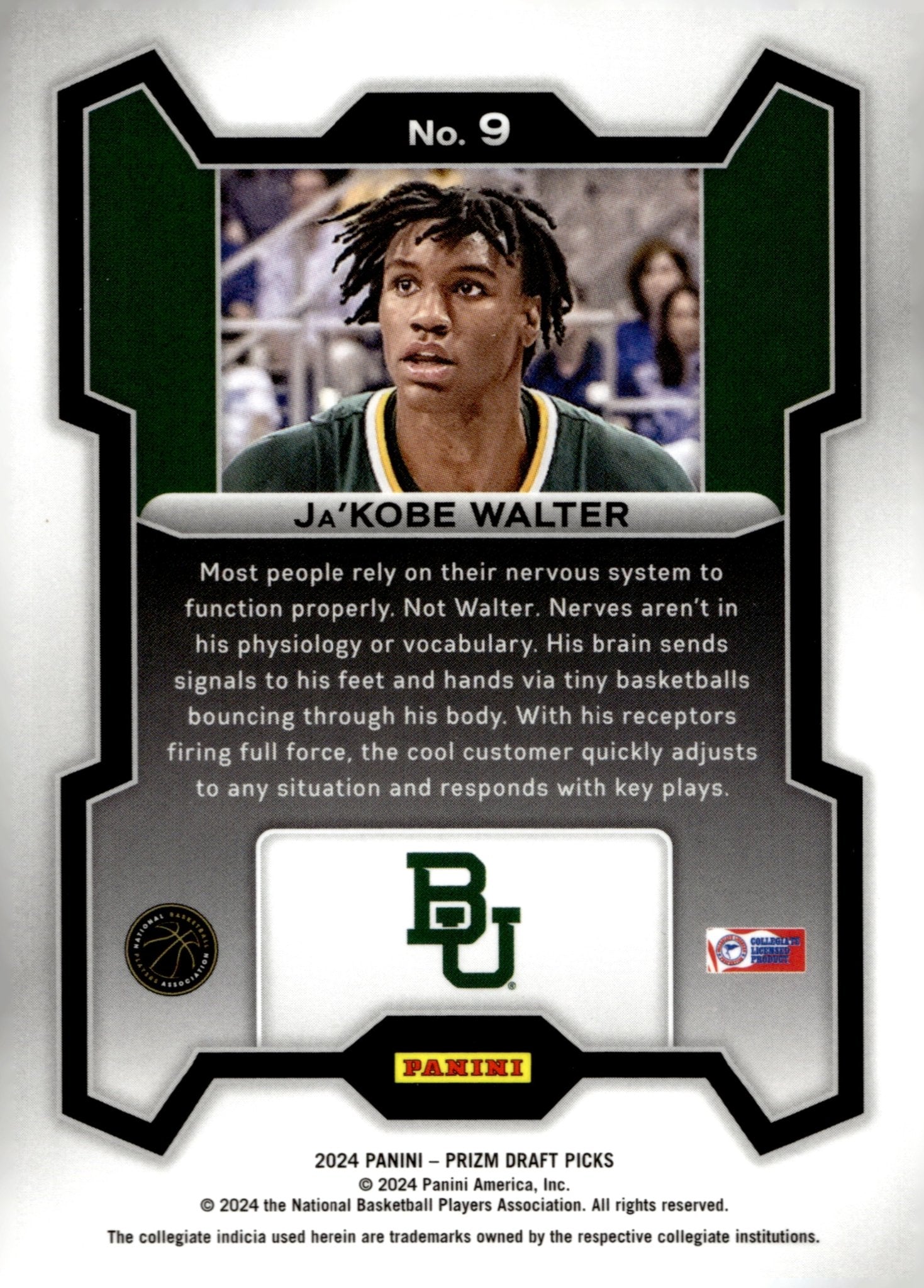 Ja'Kobe Walter 2024 Panini Prizm Draft Picks RC #9 - Collector Store LLC