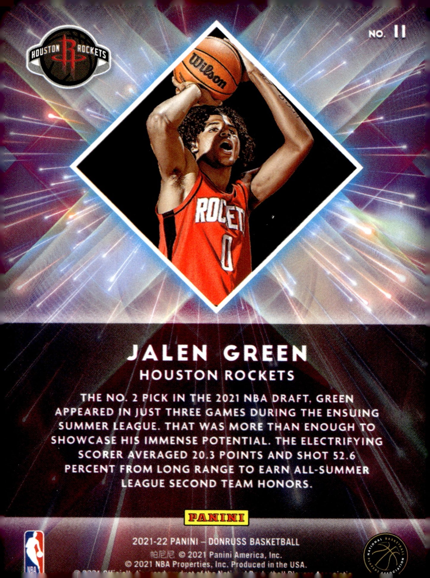 Jalen Green 2021 - 22 Panini Donruss Great X - Pectations RC #11 - Collector Store LLC