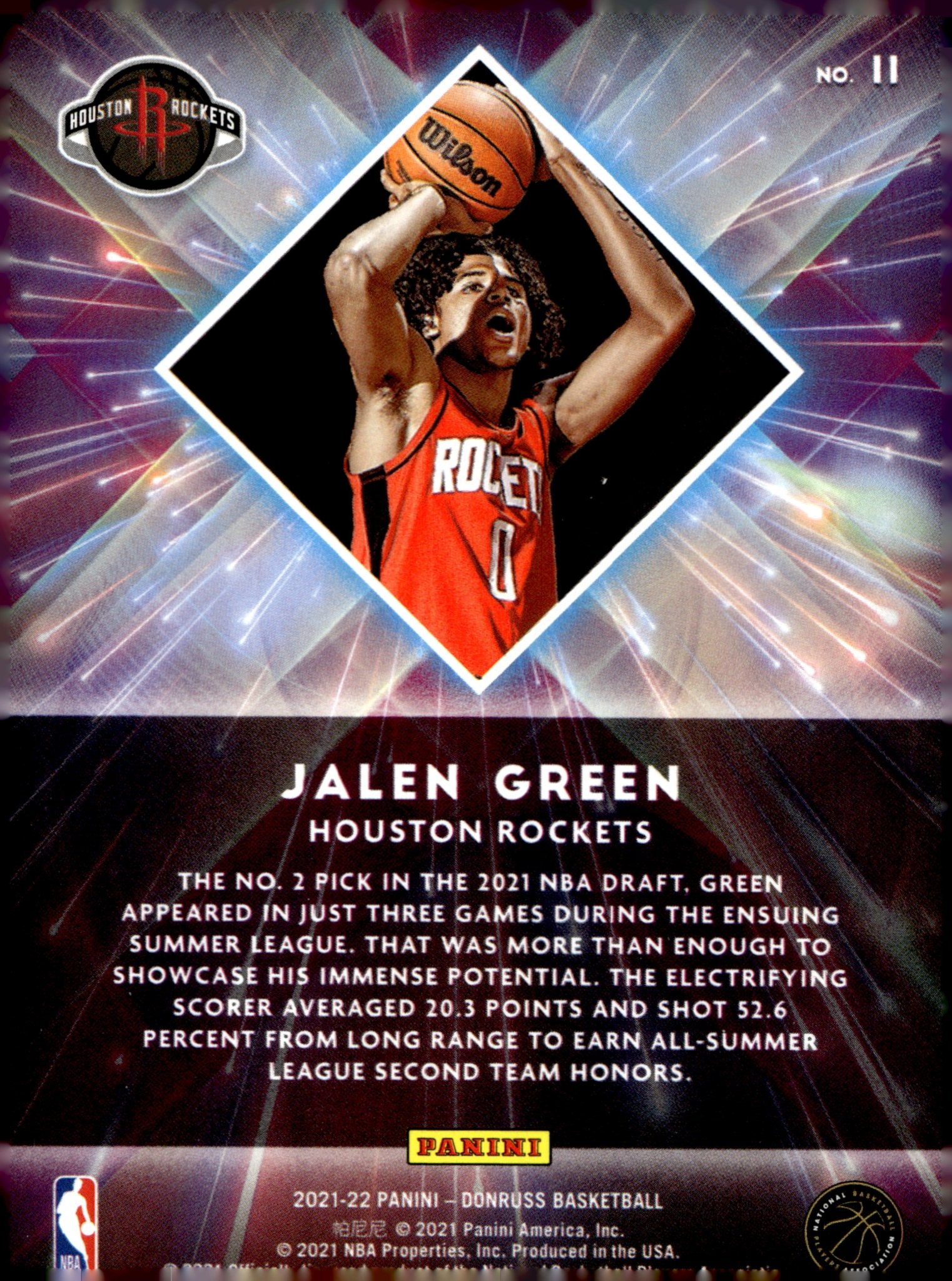 Jalen Green 2021 - 22 Panini Donruss Great X - Pectations RC #11 - Collector Store LLC