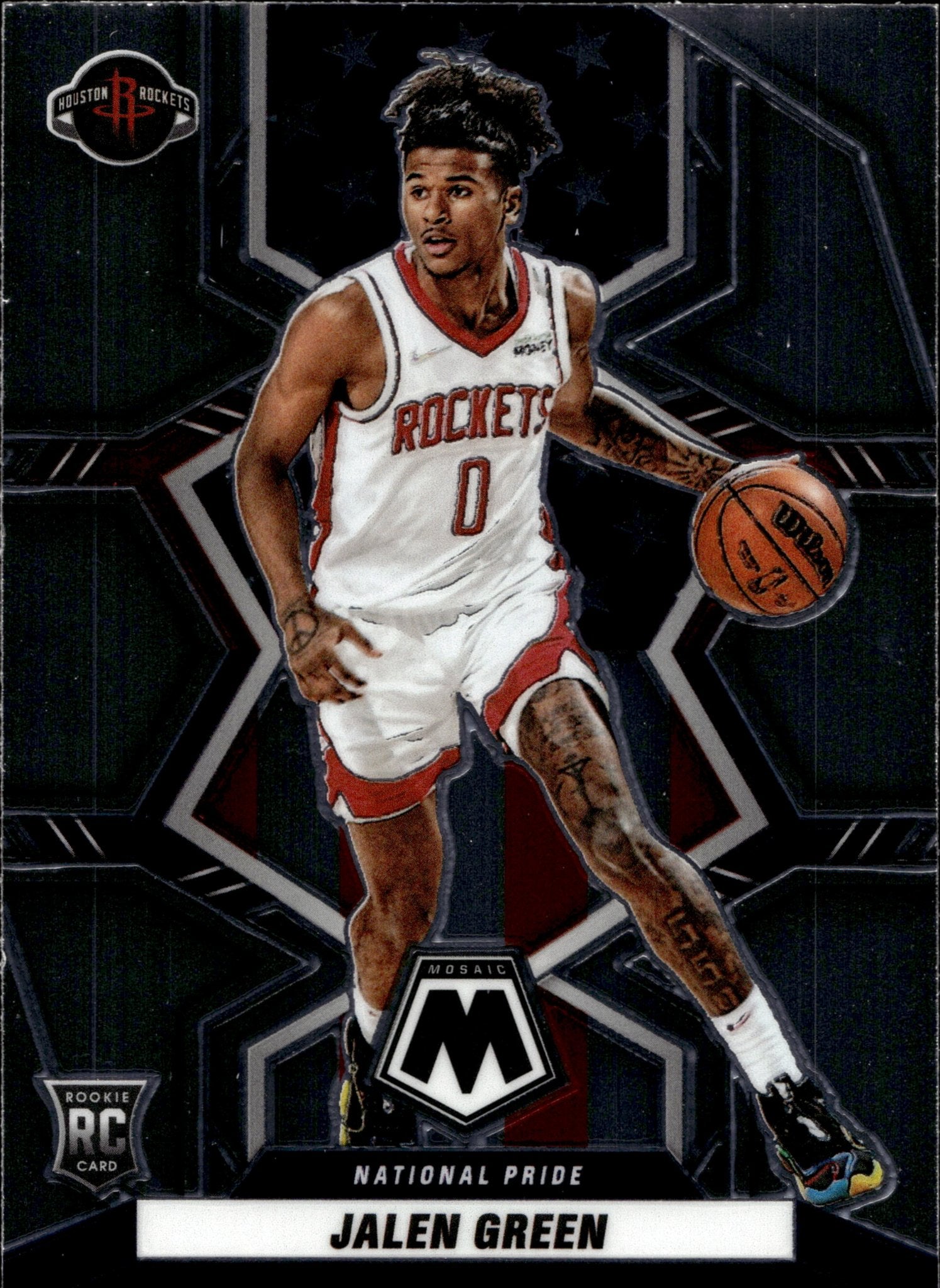 Jalen Green 2021 - 22 Panini Mosaic National Pride RC #259 #2 - Collector Store LLC